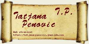 Tatjana Penović vizit kartica